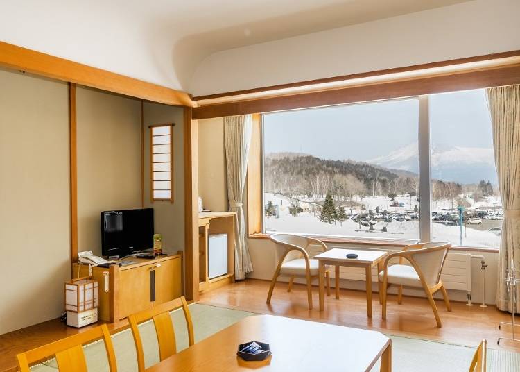 ▲どの客室からも駒ケ岳が一望できます（画像提供：グリーンピア大沼）