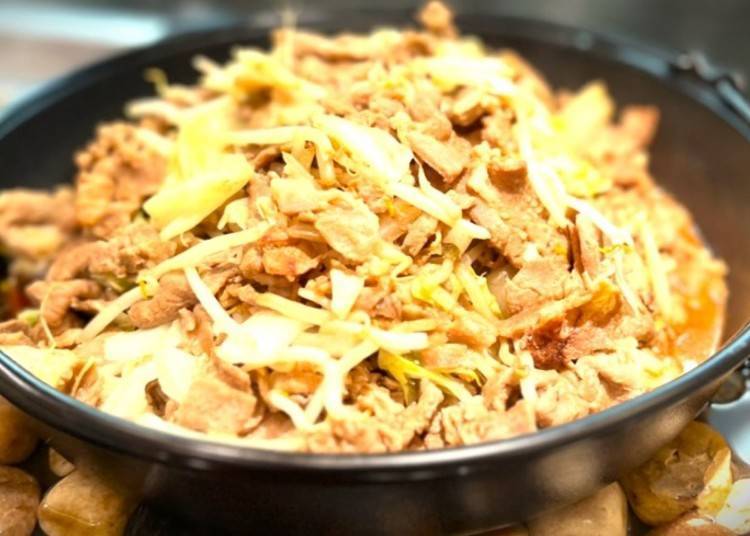 Jingisukan with pork, a twist on the classic dish.